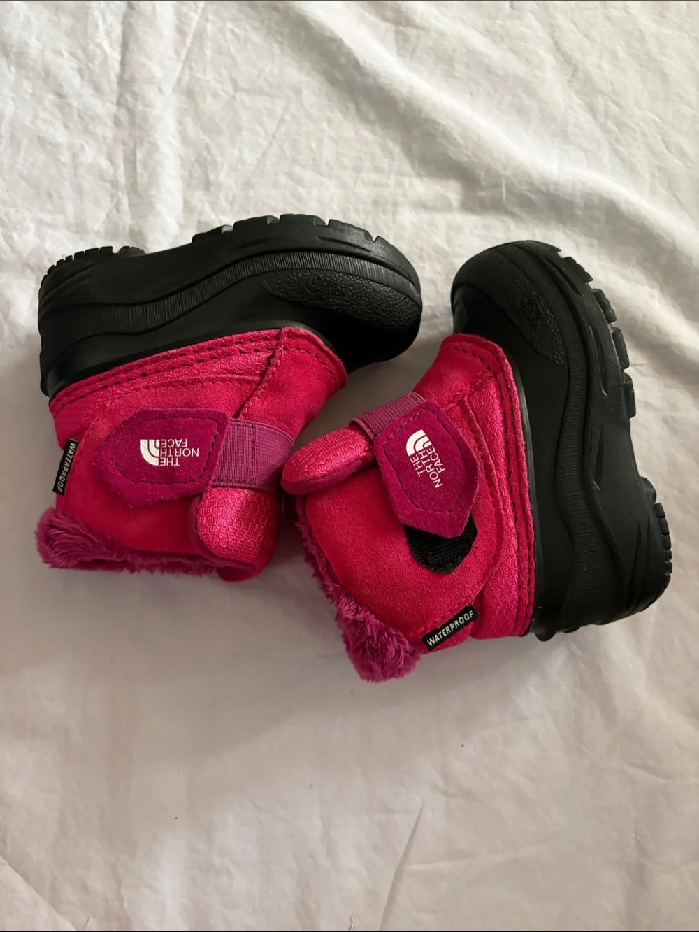 The North Face Kids Hot Pink and Black Waterproof Winter Boots